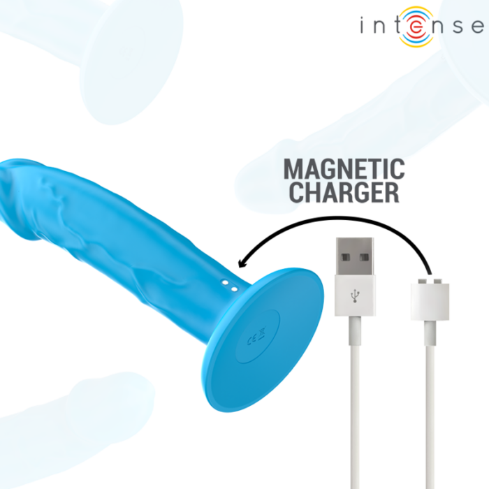 INTENSE - PHOEBE VIBRADOR REALÍSTICO 10 VIBRACIONES AZUL CONTROL REMOTO - CandyHot - Foto 6