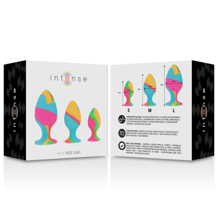 INTENSE - SET PLUG SILICONA MULTICOLOR - CandyHot - Foto 4