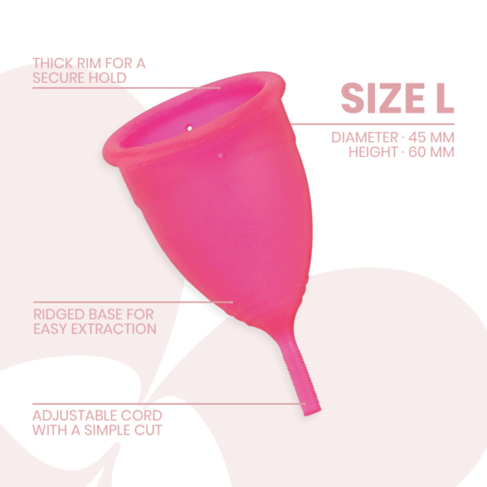 INTIMICHIC - COPA MENSTRUAL SILICONA MEDICA - TALLA L - CandyHot - Foto 3