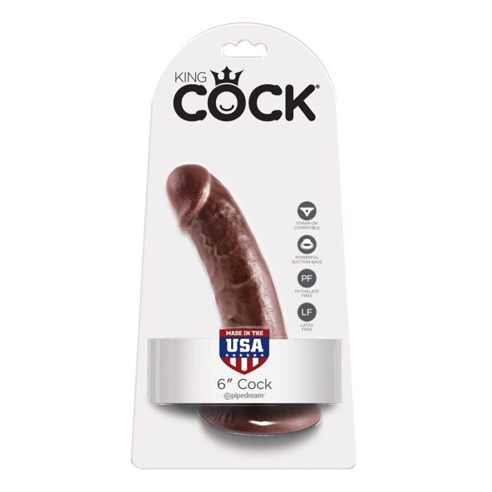 KING COCK 6" PENE MARRÓN 15.2 CM - CandyHot - Foto 2