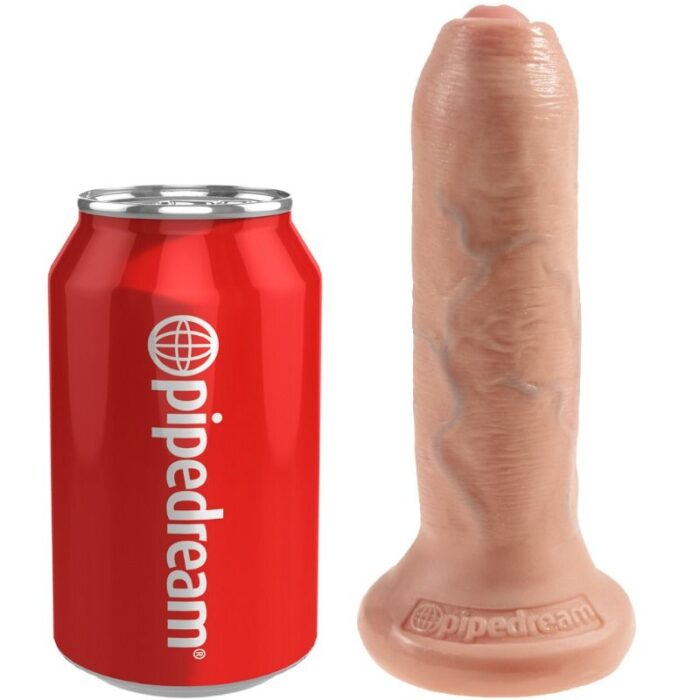 KING COCK - DILDO REALÍSTICO UNCUT NATURAL 15 CM - CandyHot - Foto 4