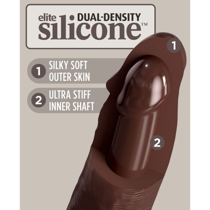 KING COCK - ÉLITE DILDO REALÍSTICO SILICONA 28 CM MARRON - CandyHot - Foto 4