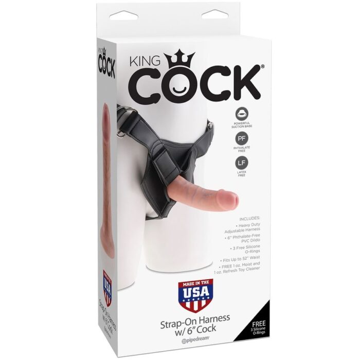 KING COCK - HARNESS CON PENE REALÍSTICO 15.20 CM - CandyHot - Foto 2
