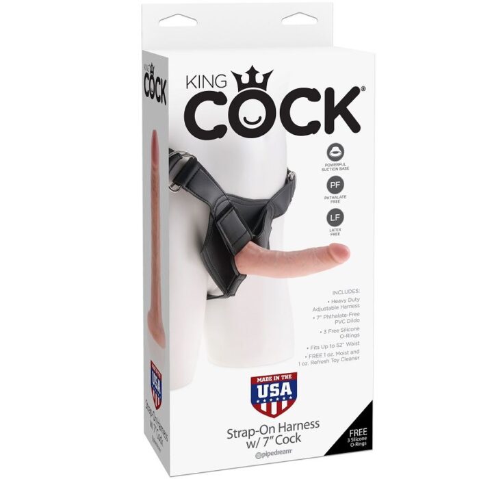 KING COCK - HARNESS CON PENE REALÍSTICO 17.8 CM - CandyHot - Foto 4