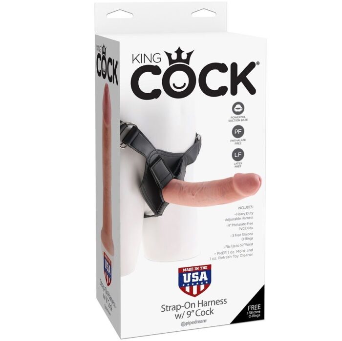 KING COCK - HARNESS CON PENE REALÍSTICO NATURAL 22.9 CM - CandyHot - Foto 4