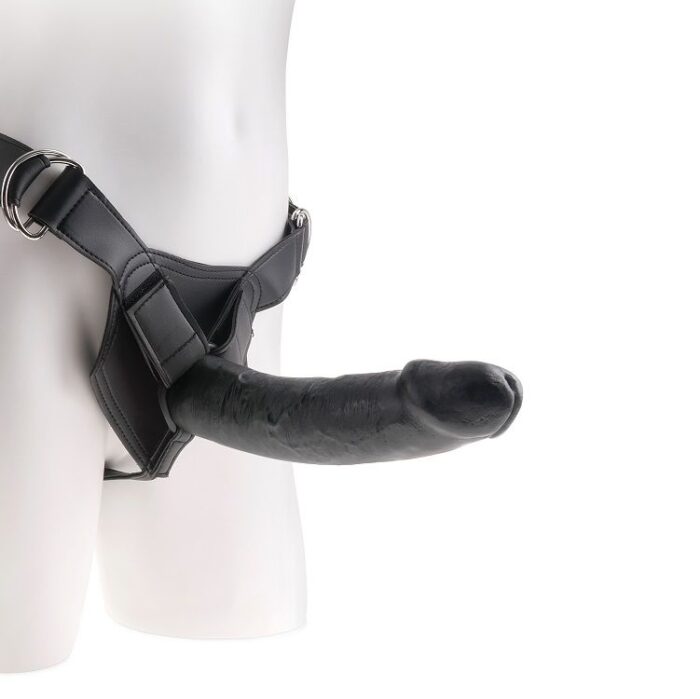 KING COCK - HARNESS CON PENE REALÍSTICO NEGRO 22.9 CM - CandyHot - Foto 5