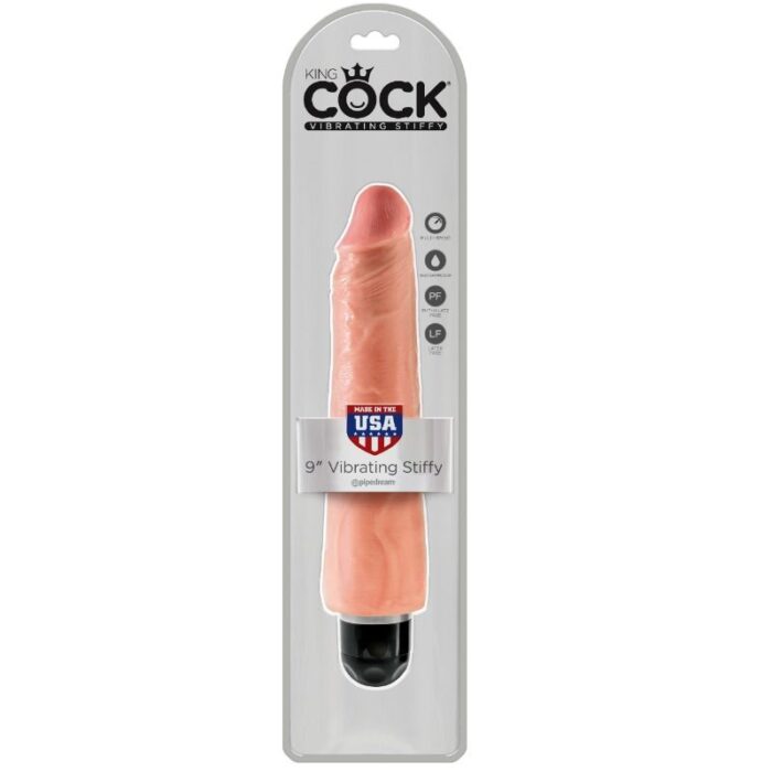 KING COCK - VIBRADOR REALÍSTICO STIFFY 23 CM - NATURAL - CandyHot - Foto 3