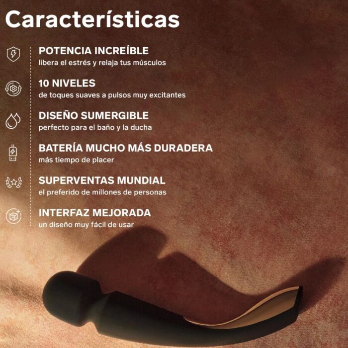 LELO - MASAJEADOR SMART MEDIUM WAND 2 VERDE AGUA - CandyHot - Foto 5