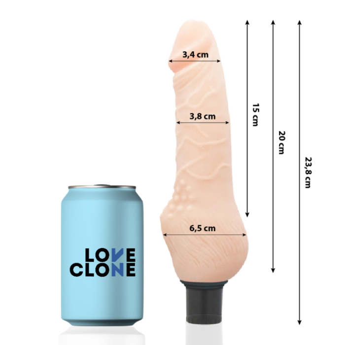 LOVECLONE - DAVEN VIBRADOR REALÍSTICO SELF LUBRICATION 23.8 CM -O- 3.8 CM - CandyHot - Foto 2