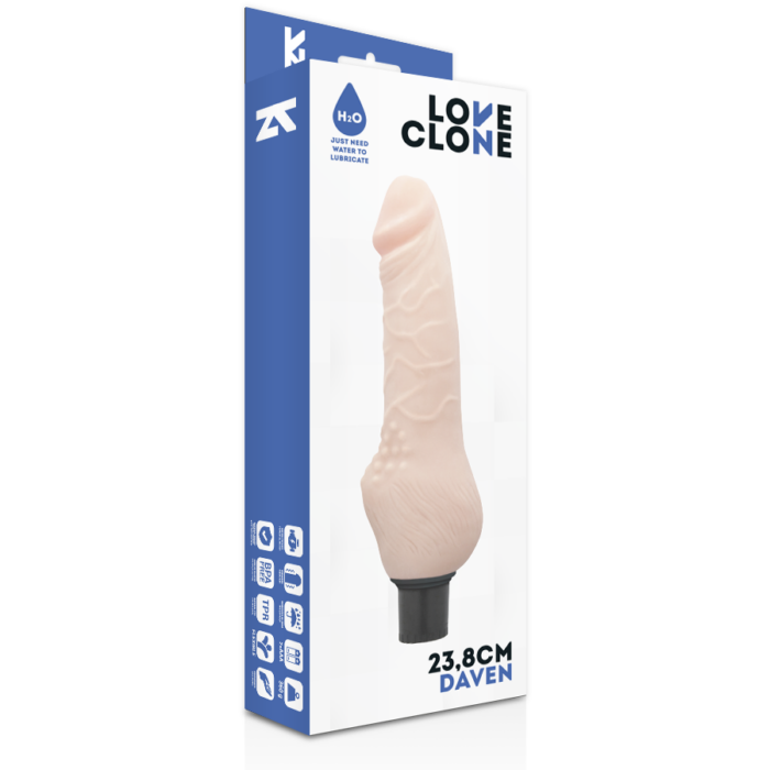 LOVECLONE - DAVEN VIBRADOR REALÍSTICO SELF LUBRICATION 23.8 CM -O- 3.8 CM - CandyHot - Foto 4