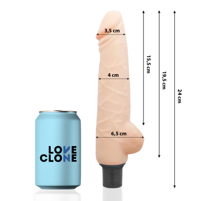 LOVECLONE - HARALD VIBRADOR REALÍSTICO SELF LUBRICATION 24 CM -O- 4 CM - CandyHot - Foto 2