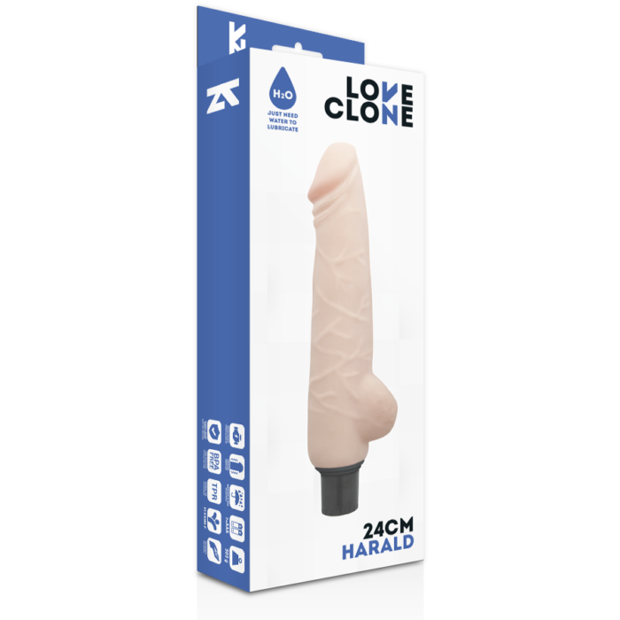 LOVECLONE - HARALD VIBRADOR REALÍSTICO SELF LUBRICATION 24 CM -O- 4 CM - CandyHot - Foto 4