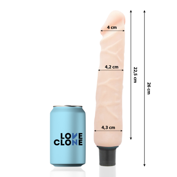 LOVECLONE - JANSEN VIBRADOR REALÍSTICO SELF LUBRICATION 26 CM -O- 4.2 CM - CandyHot - Foto 2