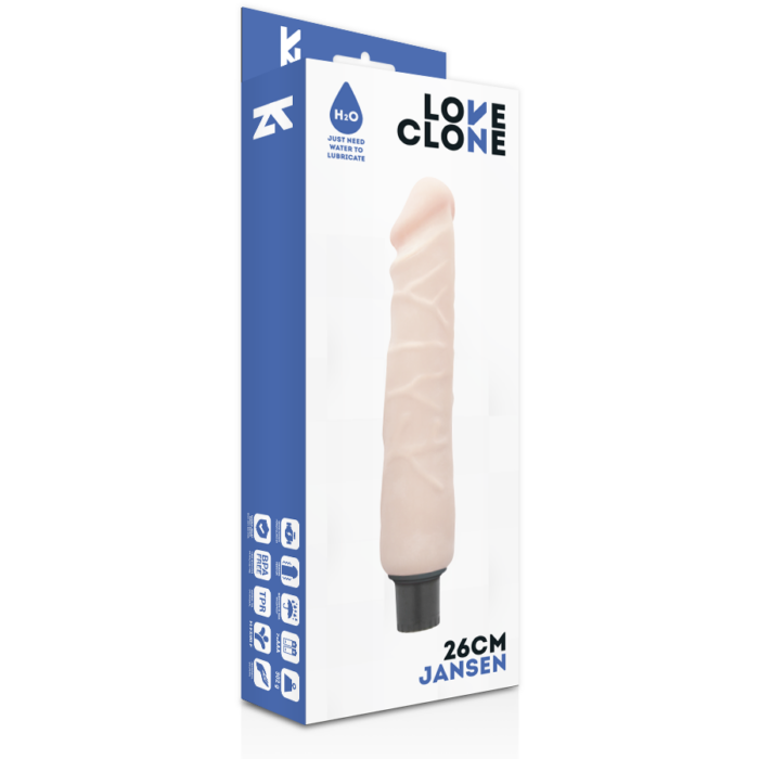 LOVECLONE - JANSEN VIBRADOR REALÍSTICO SELF LUBRICATION 26 CM -O- 4.2 CM - CandyHot - Foto 4