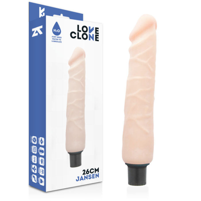 LOVECLONE - JANSEN VIBRADOR REALÍSTICO SELF LUBRICATION 26 CM -O- 4.2 CM - CandyHot - Foto 1