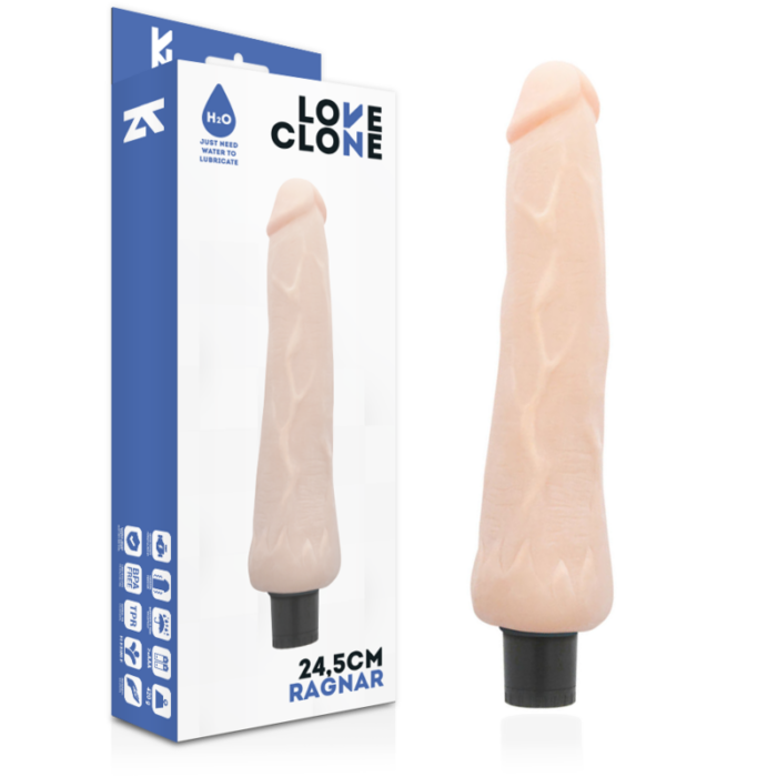 LOVECLONE - RAGNAR VIBRADOR REALÍSTICO SELF LUBRICATION 24.5 CM -O- 3.5 CM - CandyHot - Foto 1