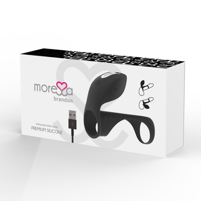 MORESSA - BRANDON POTENTE ANILLO VIBRADOR CON FUNDA DE ENGROSAMIENTO MASCULINO - CandyHot - Foto 3