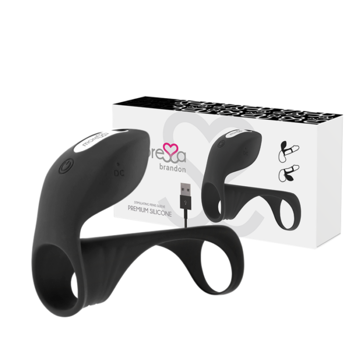 MORESSA - BRANDON POTENTE ANILLO VIBRADOR CON FUNDA DE ENGROSAMIENTO MASCULINO - CandyHot - Foto 1