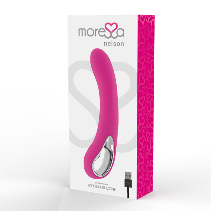 MORESSA - NELSON MASAJEADOR PUNTO G PREMIUM SILICONE RECARGABLE - CandyHot - Foto 3