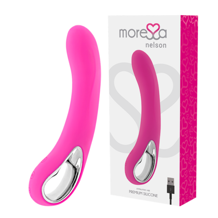 MORESSA - NELSON MASAJEADOR PUNTO G PREMIUM SILICONE RECARGABLE - CandyHot - Foto 1