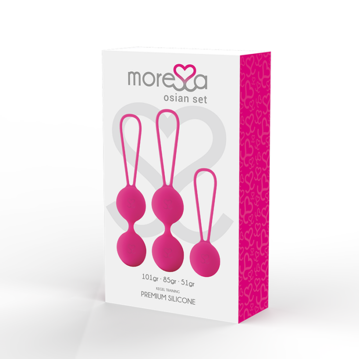 MORESSA - OSIAN SET PREMIUM SILICONA ROSA (Osian One - 51 g | Osian Two - 101 g | Osian Three 85 g) - CandyHot - Foto 3