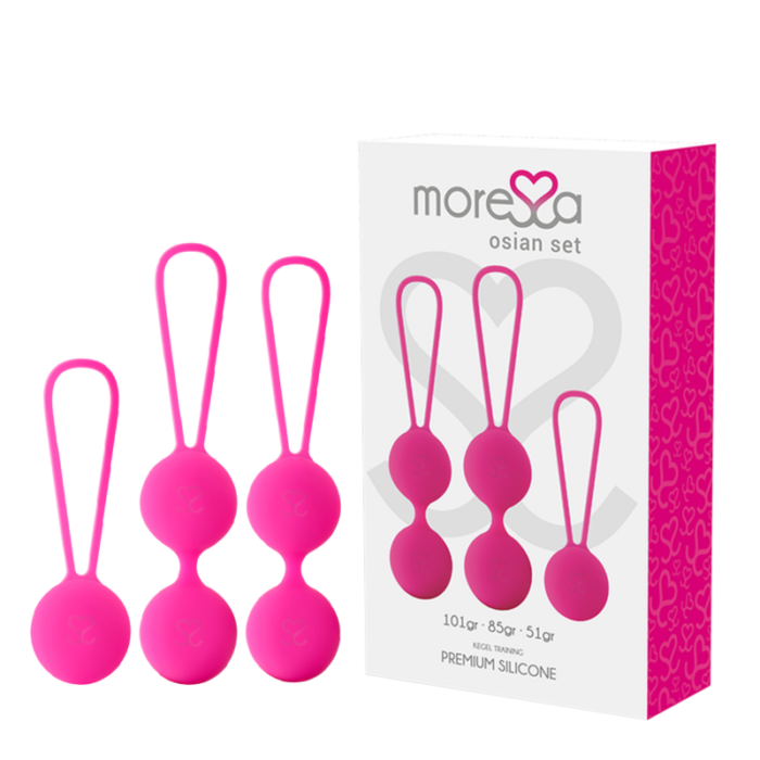 MORESSA - OSIAN SET PREMIUM SILICONA ROSA (Osian One - 51 g | Osian Two - 101 g | Osian Three 85 g) - CandyHot - Foto 1