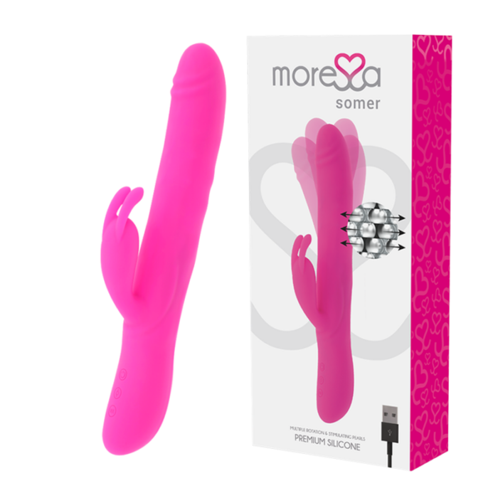 MORESSA - SOMER ROTADOR PERLADO Y POTENTE VIBRACIÓN SILICONA PREMIUM - CandyHot - Foto 1