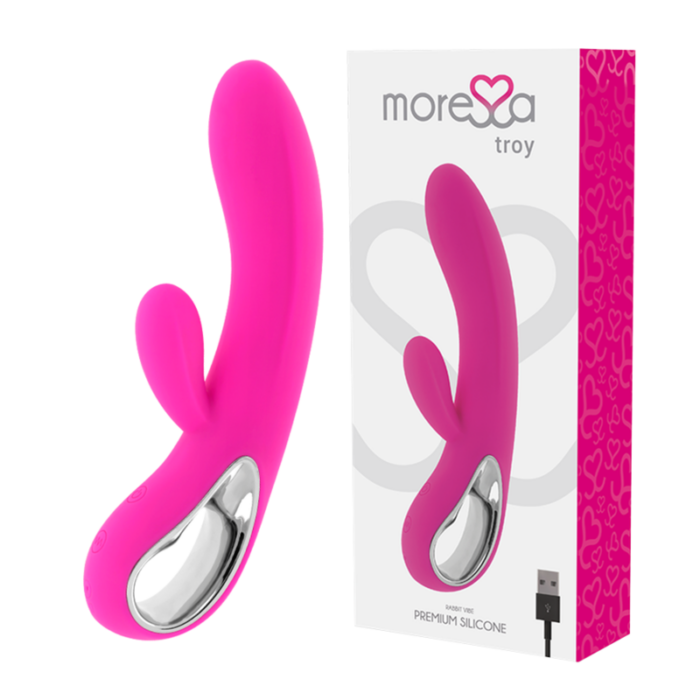 MORESSA - TROY MASAJEADOR PUNTO G Y CLITORIS PREMIUM SILICONE RECARGABLE - CandyHot - Foto 1