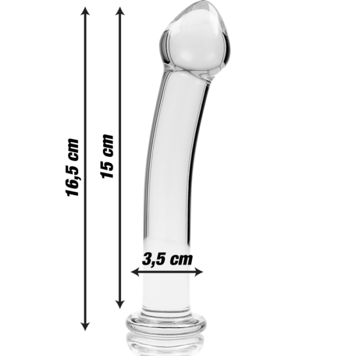 NEBULA SERIES BY IBIZA - MODELO 11 DILDO CRISTAL TRANSPARENTE 16 CM -O- 3 CM - CandyHot - Foto 3