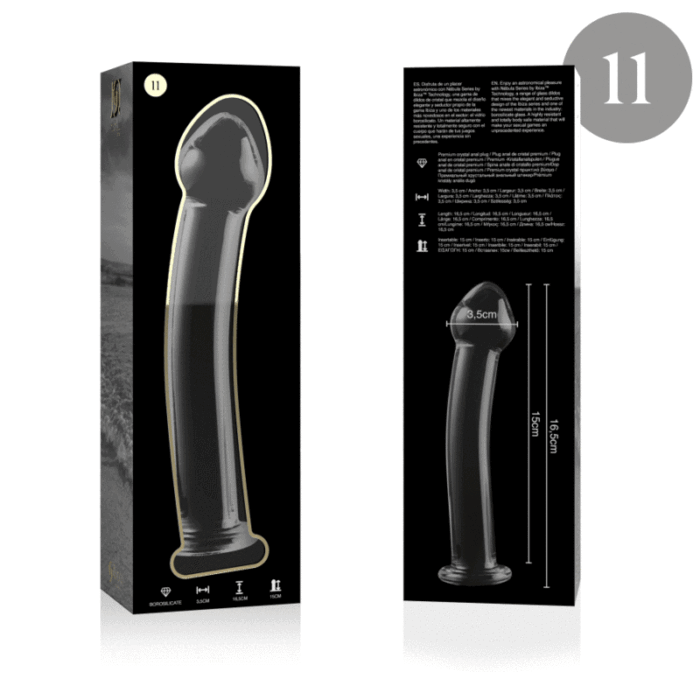 NEBULA SERIES BY IBIZA - MODELO 11 DILDO CRISTAL TRANSPARENTE 16 CM -O- 3 CM - CandyHot - Foto 4