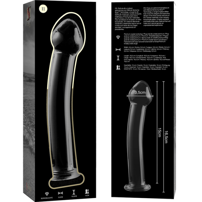 NEBULA SERIES BY IBIZA - MODELO 11 DILDO CRISTAL TRANSPARENTE 16 CM -O- 3 CM - CandyHot - Foto 6