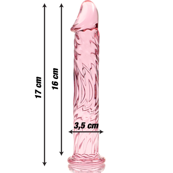 NEBULA SERIES BY IBIZA - MODELO 12 DILDO CRISTAL ROSA 17 CM -O- 3.5 CM - CandyHot - Foto 3