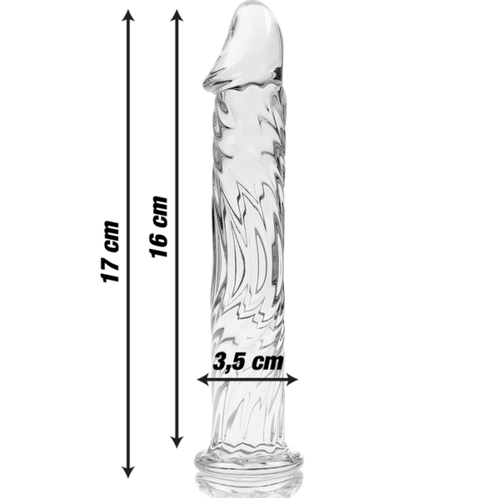 NEBULA SERIES BY IBIZA - MODELO 12 DILDO CRISTAL TRANSPARENTE 17 CM -O- 3.5 CM - CandyHot - Foto 3
