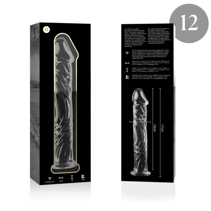 NEBULA SERIES BY IBIZA - MODELO 12 DILDO CRISTAL TRANSPARENTE 17 CM -O- 3.5 CM - CandyHot - Foto 4