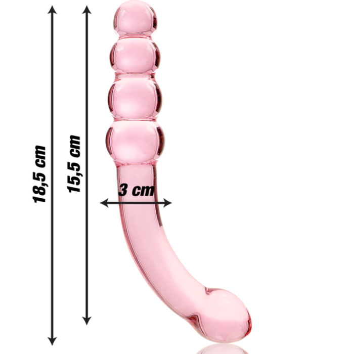 NEBULA SERIES BY IBIZA - MODELO 14 DILDO CRISTAL ROSA 18.5 CM -O- 3 CM - CandyHot - Foto 3