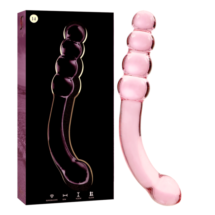 NEBULA SERIES BY IBIZA - MODELO 14 DILDO CRISTAL ROSA 18.5 CM -O- 3 CM - CandyHot - Foto 1