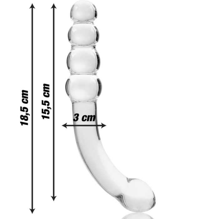NEBULA SERIES BY IBIZA - MODELO 14 DILDO CRISTAL TRANSPARENTE 18.5 CM -O- 3 CM - CandyHot - Foto 3