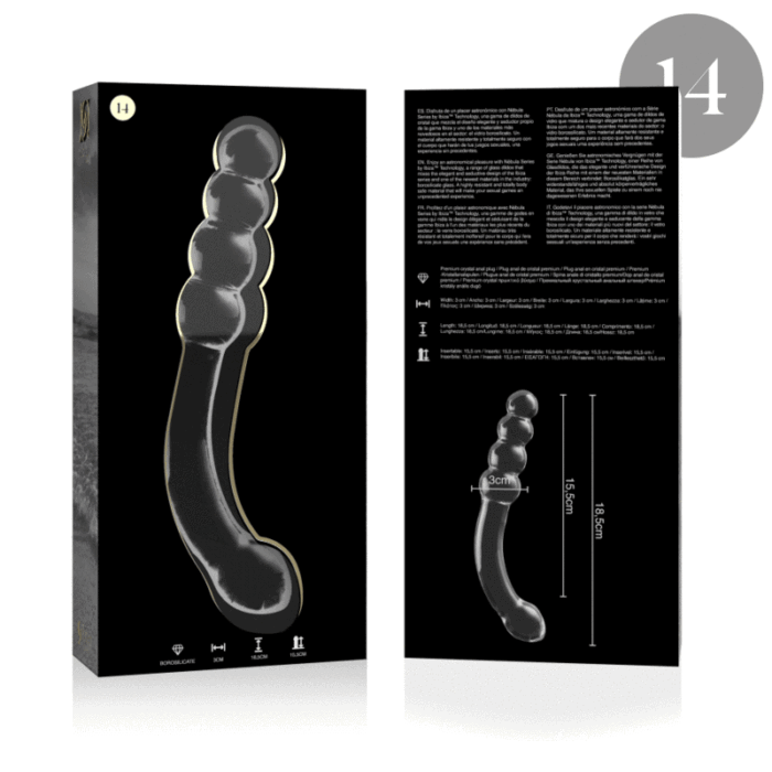 NEBULA SERIES BY IBIZA - MODELO 14 DILDO CRISTAL TRANSPARENTE 18.5 CM -O- 3 CM - CandyHot - Foto 4