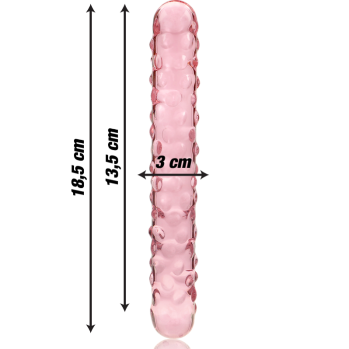 NEBULA SERIES BY IBIZA - MODELO 15 DILDO CRISTAL ROSA 18.5 CM -O- 3 CM - CandyHot - Foto 3