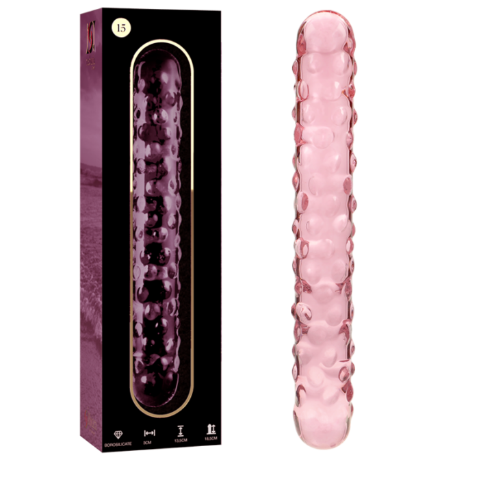 NEBULA SERIES BY IBIZA - MODELO 15 DILDO CRISTAL ROSA 18.5 CM -O- 3 CM - CandyHot - Foto 1