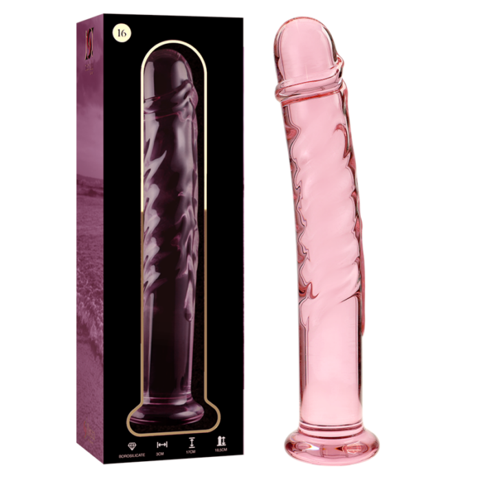 NEBULA SERIES BY IBIZA - MODELO 16 DILDO CRISTAL ROSA 18.5 CM -O- 3 CM - CandyHot - Foto 1