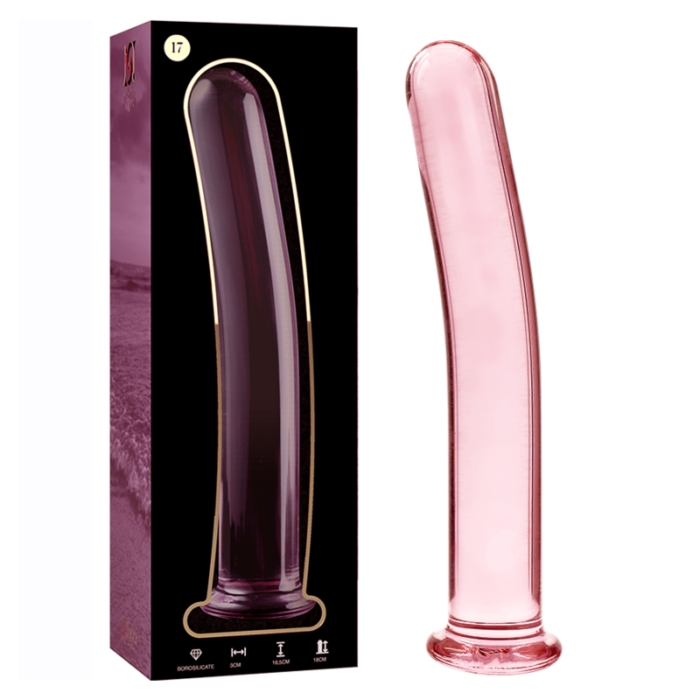 NEBULA SERIES BY IBIZA - MODELO 17 DILDO CRISTAL ROSA 18.5 CM -O- 3 CM - CandyHot - Foto 1