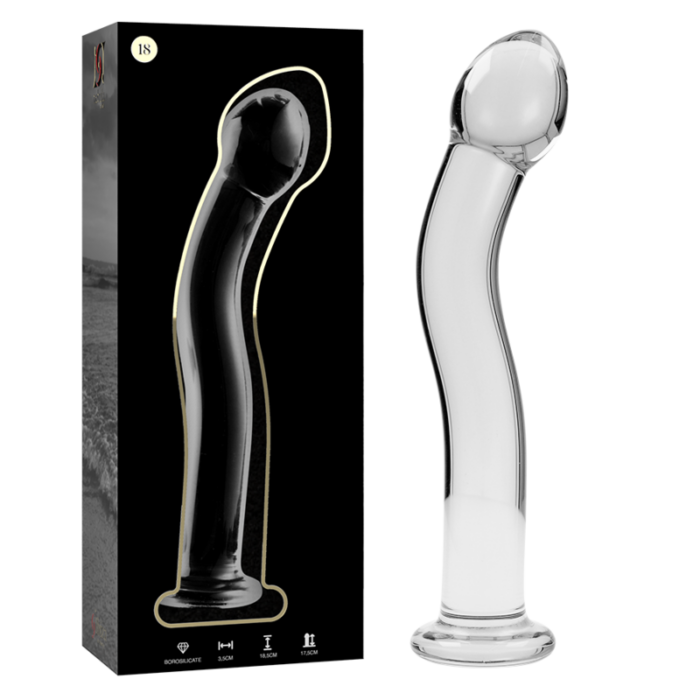 NEBULA SERIES BY IBIZA - MODELO 18 DILDO CRISTAL TRANSPARENTE 18.5 CM -O- 3.5 CM - CandyHot - Foto 1