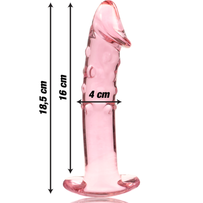 NEBULA SERIES BY IBIZA - MODELO 19 DILDO CRISTAL ROSA 18.5 CM -O- 4 CM - CandyHot - Foto 3
