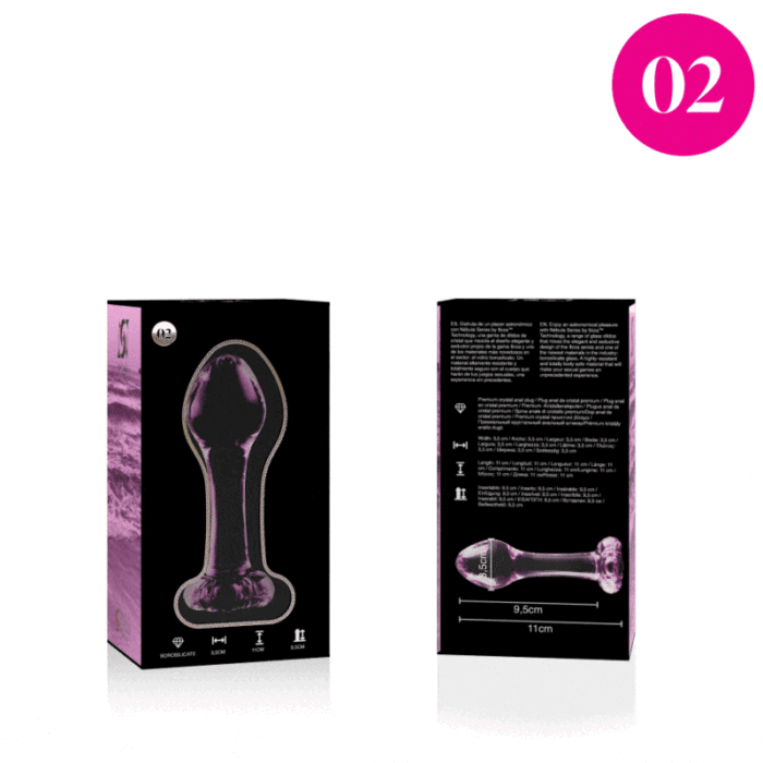 NEBULA SERIES BY IBIZA - MODELO 2 PLUG CRISTAL ROSA 11 CM -O- 3.5 CM - CandyHot - Foto 4