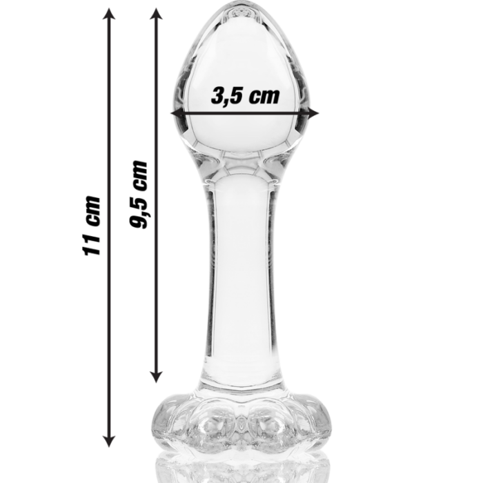 NEBULA SERIES BY IBIZA - MODELO 2 PLUG CRISTAL TRANSPARENTE 11 CM -O- 3.5 CM - CandyHot - Foto 3