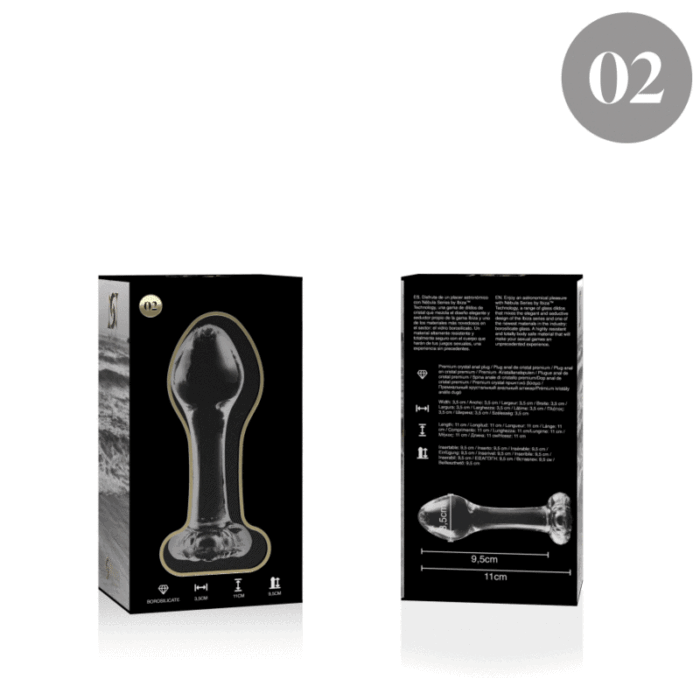 NEBULA SERIES BY IBIZA - MODELO 2 PLUG CRISTAL TRANSPARENTE 11 CM -O- 3.5 CM - CandyHot - Foto 4