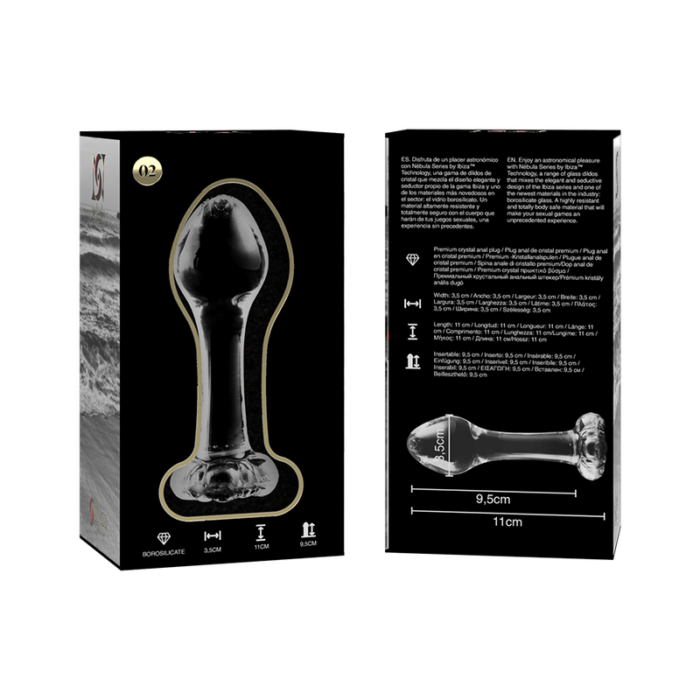 NEBULA SERIES BY IBIZA - MODELO 2 PLUG CRISTAL TRANSPARENTE 11 CM -O- 3.5 CM - CandyHot - Foto 6