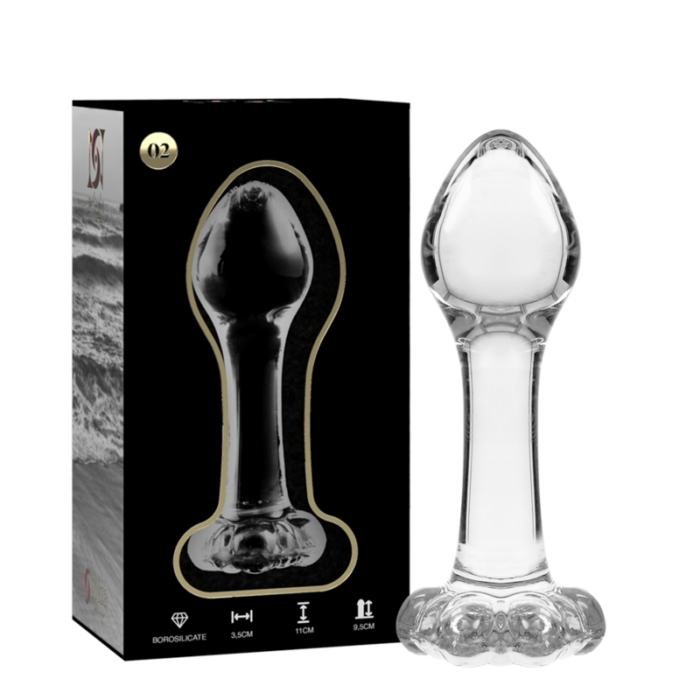 NEBULA SERIES BY IBIZA - MODELO 2 PLUG CRISTAL TRANSPARENTE 11 CM -O- 3.5 CM - CandyHot - Foto 1