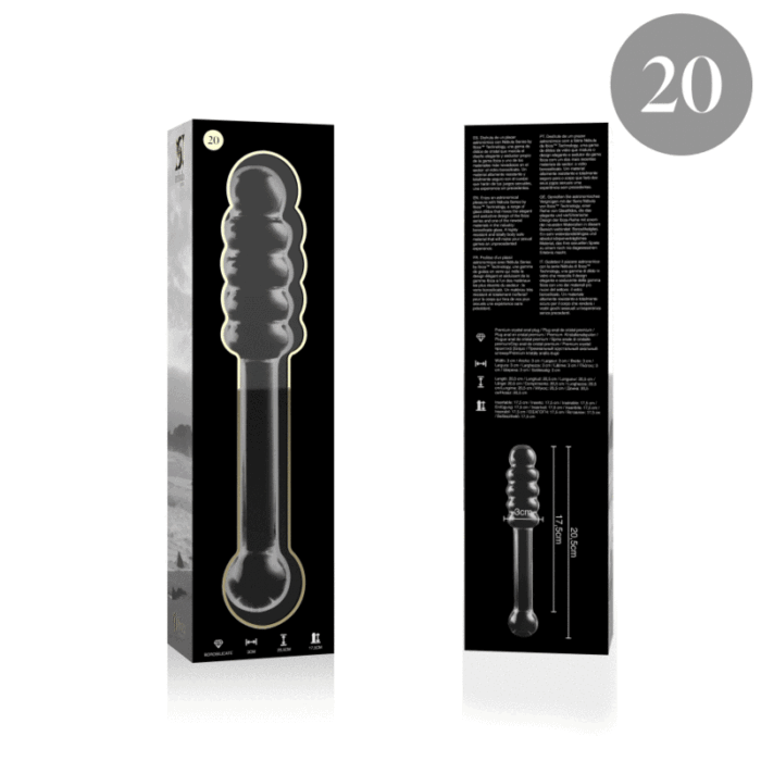 NEBULA SERIES BY IBIZA - MODELO 20 DILDO CRISTAL TRANSPARENTE 20.5 CM -O- 3 CM - CandyHot - Foto 4